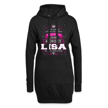 Eure Hoheit Lisa betritt den Raum - Hoodie-Kleid - Schwarz - Vorne