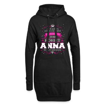 Eure Hoheit Anna betritt den Raum - Hoodie-Kleid - Schwarz - Vorne