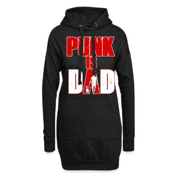 Punk is dad Punkrock Musik Punker Rocker - Hoodie-Kleid - Schwarz - Vorne