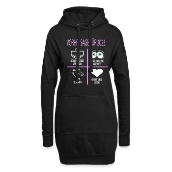 Vorhersage 2023 Werdender Papa Werdende Mama - Hoodie-Kleid - Schwarz - Vorne