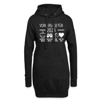 Vorhersage 2023 Werdender Papa Werdende Mama - Hoodie-Kleid - Schwarz - Vorne