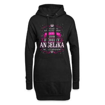 Eure Hoheit Angelika betritt den Raum - Hoodie-Kleid - Schwarz - Vorne