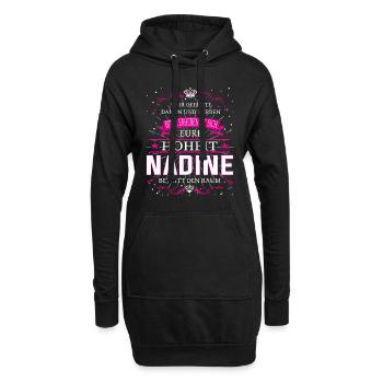 Eure Hoheit Nadine betritt den Raum - Hoodie-Kleid - Schwarz - Vorne