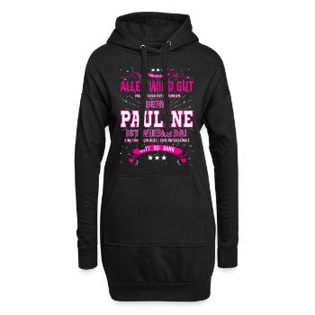 alles wird gut, denn Pauline ist wieder da - Hoodie-Kleid - Schwarz - Vorne