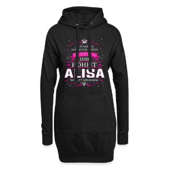 Eure Hoheit Alisa betritt den Raum - Hoodie-Kleid - Schwarz - Vorne