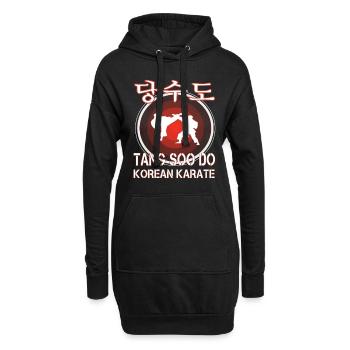 Tang Soo Do le design de karaté coréen - Sweat-shirt à capuche long Femme - noir - Devant