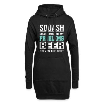 Squash solves most of my Problems - Hoodie-Kleid - Schwarz - Vorne