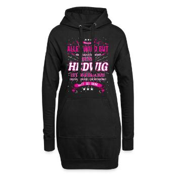 Hedwig Design, alles wird gut - Hoodie-Kleid - Schwarz - Vorne