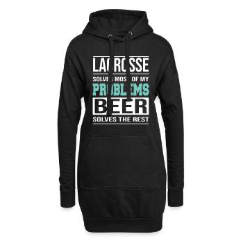 La crosse résout la plupart de mes problèmes - Sweat-shirt à capuche long Femme - noir - Devant
