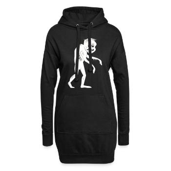 Lustiger Zombie, cooles Design für den Zombies Fan - Hoodie-Kleid - Schwarz - Vorne
