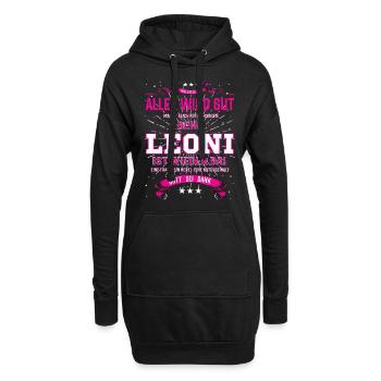 Leoni ist wieder da, alles wird gut - Hoodie-Kleid - Schwarz - Vorne