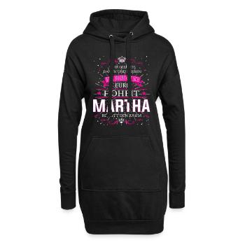Martha ist wieder da, alles wird gut - Hoodie-Kleid - Schwarz - Vorne