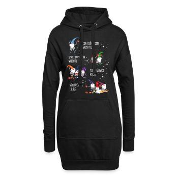 Glühwein Wichtel (Vier-Gesellen-Edition) - Hoodie-Kleid - Schwarz - Vorne
