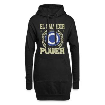 Design cool du Salvador - Sweat-shirt à capuche long Femme - noir - Devant