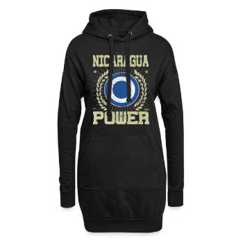 Cool Nicaragua Design - Sweat-shirt à capuche long Femme - noir - Devant