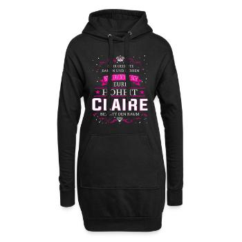 Eure Hoheit Claire betritt den Raum - Hoodie-Kleid - Schwarz - Vorne