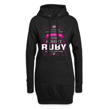 Eure Hoheit Ruby betritt den Raum - Hoodie-Kleid - Schwarz - Vorne