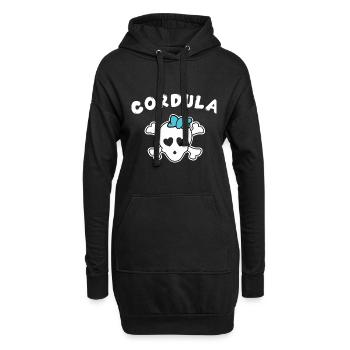 Piratin Cordula Design für Mädchen und Frauen - Hoodie-Kleid - Schwarz - Vorne
