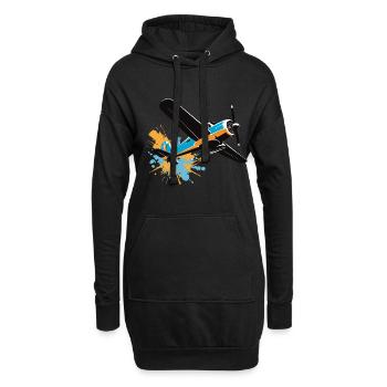 Modellflugzeug Pilot Flugzeug Hobby Design - Hoodie-Kleid - Schwarz - Vorne