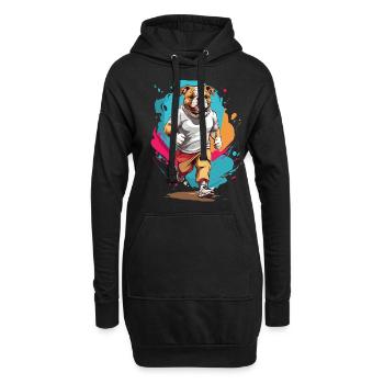 Bulldog Streetwear Jogging Esthétique Fitness - Sweat-shirt à capuche long Femme - noir - Devant