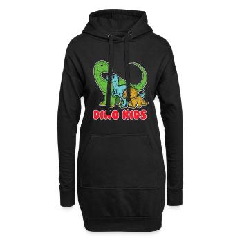 Dino Kids - Design de dinosaure mignon pour enfants - Sweat-shirt à capuche long Femme - noir - Devant