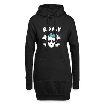 Piratin Romy Design für Mädchen und Frauen - Hoodie-Kleid - Schwarz - Vorne