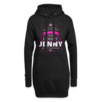 Votre Altesse Jenny entre dans la pièce - Sweat-shirt à capuche long Femme - noir - Devant