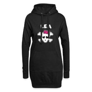 Design Pirate Lea pour filles et femmes - Sweat-shirt à capuche long Femme - noir - Devant
