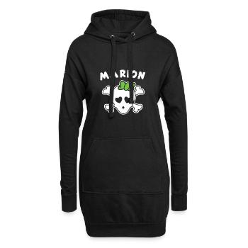 Pirate Marion Design pour les filles et les femmes - Sweat-shirt à capuche long Femme - noir - Devant