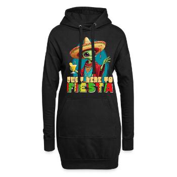Fête mexicaine de la fête extraterrestre amusante - Sweat-shirt à capuche long Femme - noir - Devant