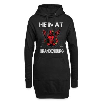 Heimat Brandenburg mit muskulösen märkischen Adler - Hoodie-Kleid - Schwarz - Vorne