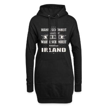 La vraie beauté vient d’Ireland Design - Sweat-shirt à capuche long Femme - noir - Devant