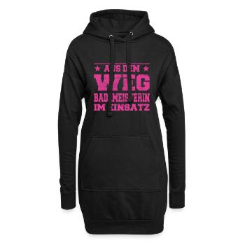 À l’écart : le sauveteur en action Design - Sweat-shirt à capuche long Femme - noir - Devant