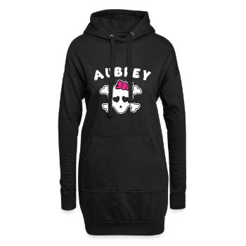 Piratin Aubrey Design für Mädchen und Frauen - Hoodie-Kleid - Schwarz - Vorne