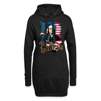 Il est temps de libérer le design vintage drôle 4 juillet - Sweat-shirt à capuche long Femme - noir - Devant