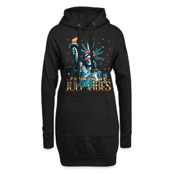 Ambiance du 4 juillet, célébrations de la Statue de la Liberté - Sweat-shirt à capuche long Femme - noir - Devant