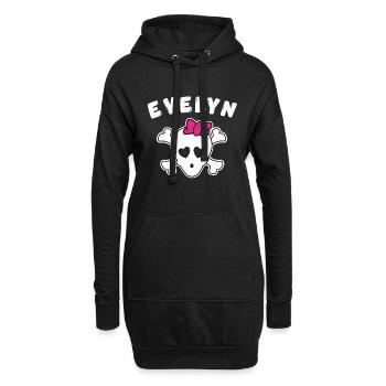 Pirate Evelyn Design pour les filles et les femmes - Sweat-shirt à capuche long Femme - noir - Devant