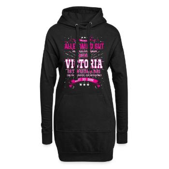 Tout ira bien parce que Victoria est là Tenue - Sweat-shirt à capuche long Femme - noir - Devant