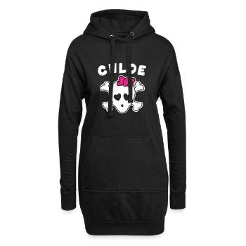 Piratin Chloe Design für Mädchen und Frauen - Hoodie-Kleid - Schwarz - Vorne