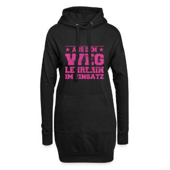 Aus dem Weg Lehrerin im Einsatz Design - Hoodie-Kleid - Schwarz - Vorne