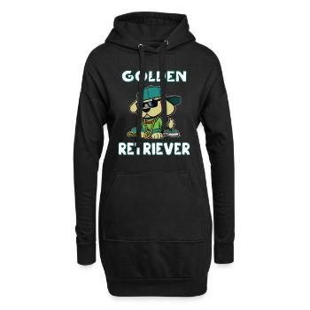 Cool Golden Retriever Design - Sweat-shirt à capuche long Femme - noir - Devant