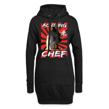Achtung Chef Design - Metamorphose zum Monster - Hoodie-Kleid - Schwarz - Vorne