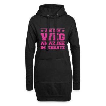 Aus dem Weg Amazone im Einsatz Design - Hoodie-Kleid - Schwarz - Vorne