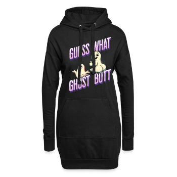 Halloween Kostüm Geister Hintern Lustiger Spruch - Hoodie-Kleid - Schwarz - Vorne