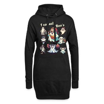 Drôle fantôme collection Vintage Retro Design - Sweat-shirt à capuche long Femme - noir - Devant