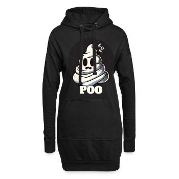Drôle de caca tas fantôme caca au lieu de boo - Sweat-shirt à capuche long Femme - noir - Devant