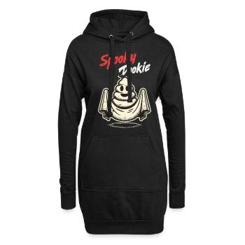 Drôle tas de caca fantôme effrayant dookie - Sweat-shirt à capuche long Femme - noir - Devant