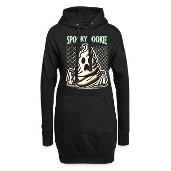 Lustiges Kackhaufen Gespenst spooky Dookie - Hoodie-Kleid - Schwarz - Vorne