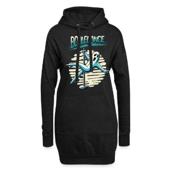 Lustiger Boole-dance Spruch Pole Dance Gespenst - Hoodie-Kleid - Schwarz - Vorne