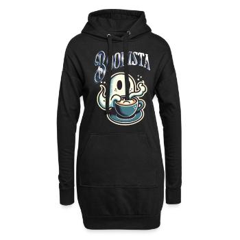 Boorista Café Drôle Disant Halloween - Sweat-shirt à capuche long Femme - noir - Devant